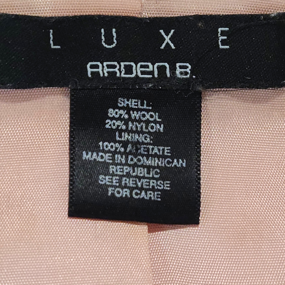 Arden B. LUXE Pink Wool Blend Bouclé Long Coat w/ Removable Faux Fur Collar L - Picture 12 of 12